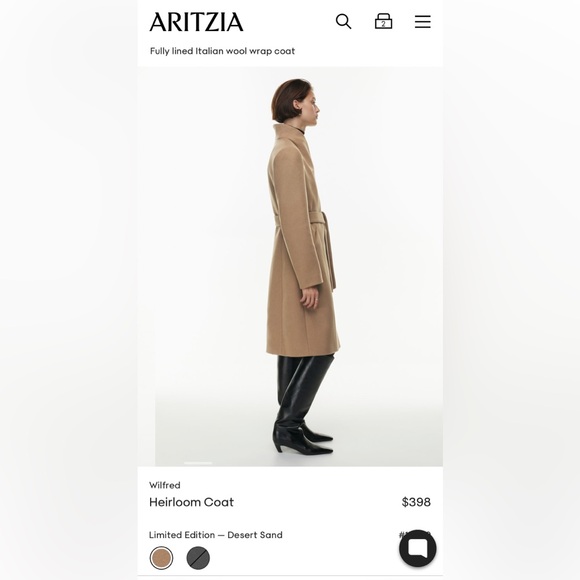 SOLD Aritzia Wilfred Italian coat NWOT - Picture 3 of 10